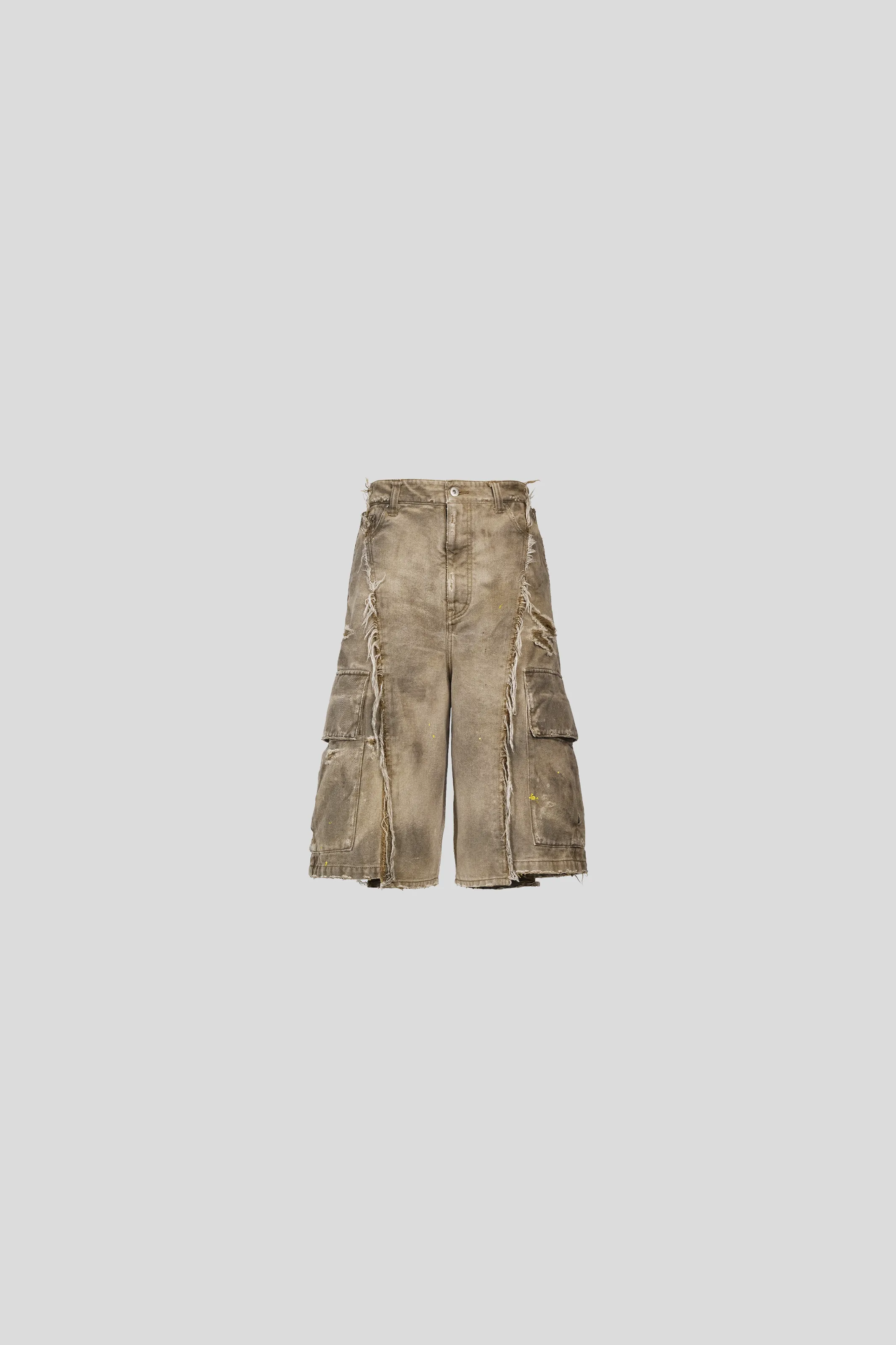 DAX DESTROYED AFFIX CARGO SHORTS IN BRUSHED COTTON sold by vuja dè