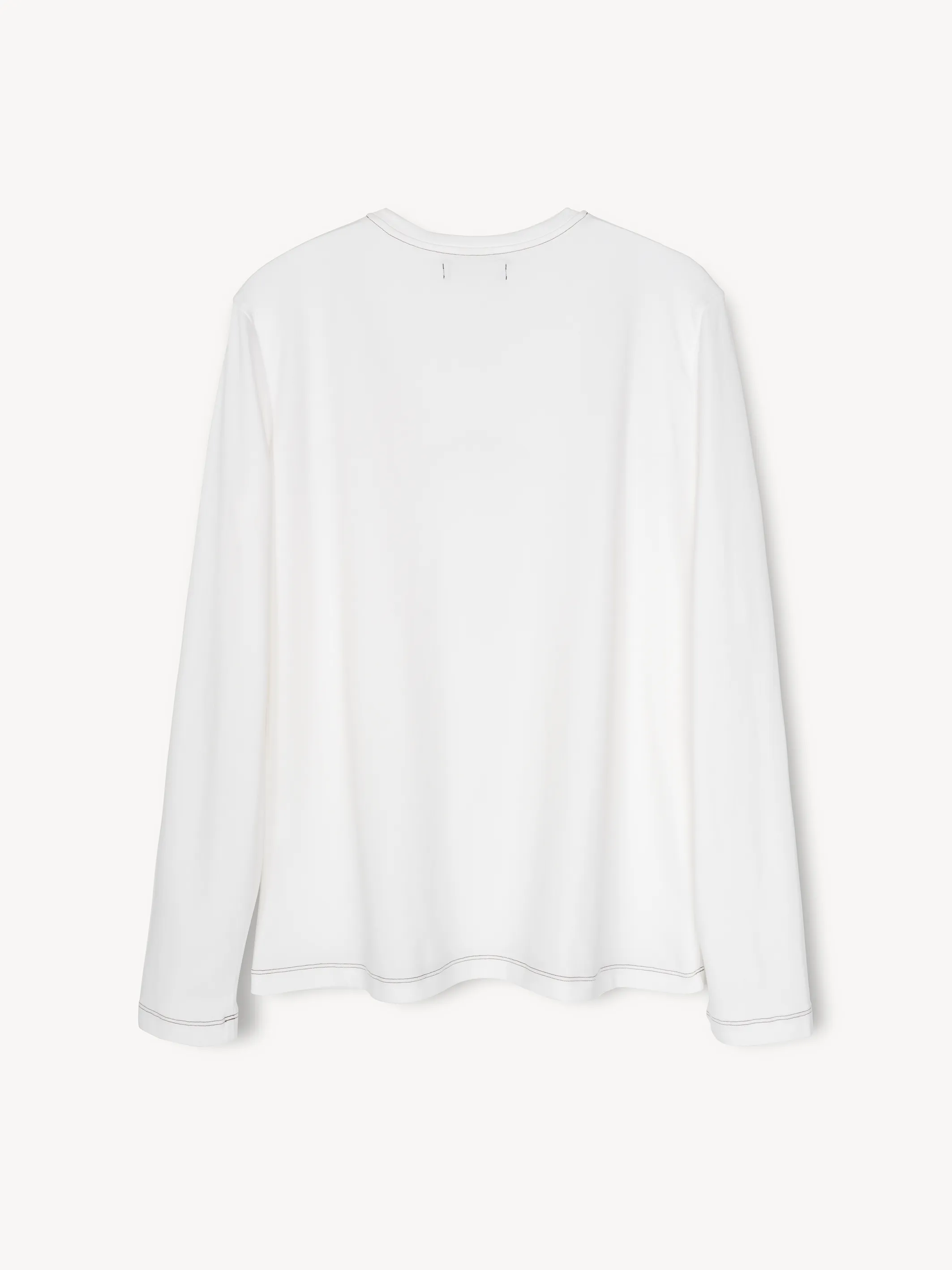Contrast Stitch Long-sleeve Top in Supima Cotton sold by vuja dè product image thumbnail 2