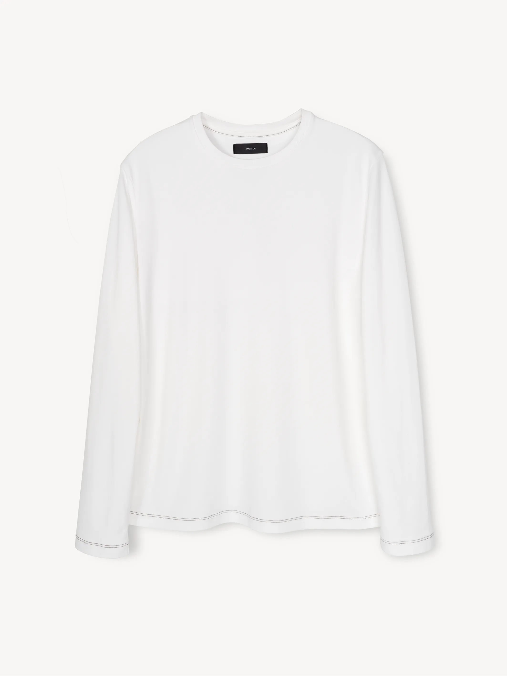 Contrast Stitch Long-sleeve Top in Supima Cotton sold by vuja dè