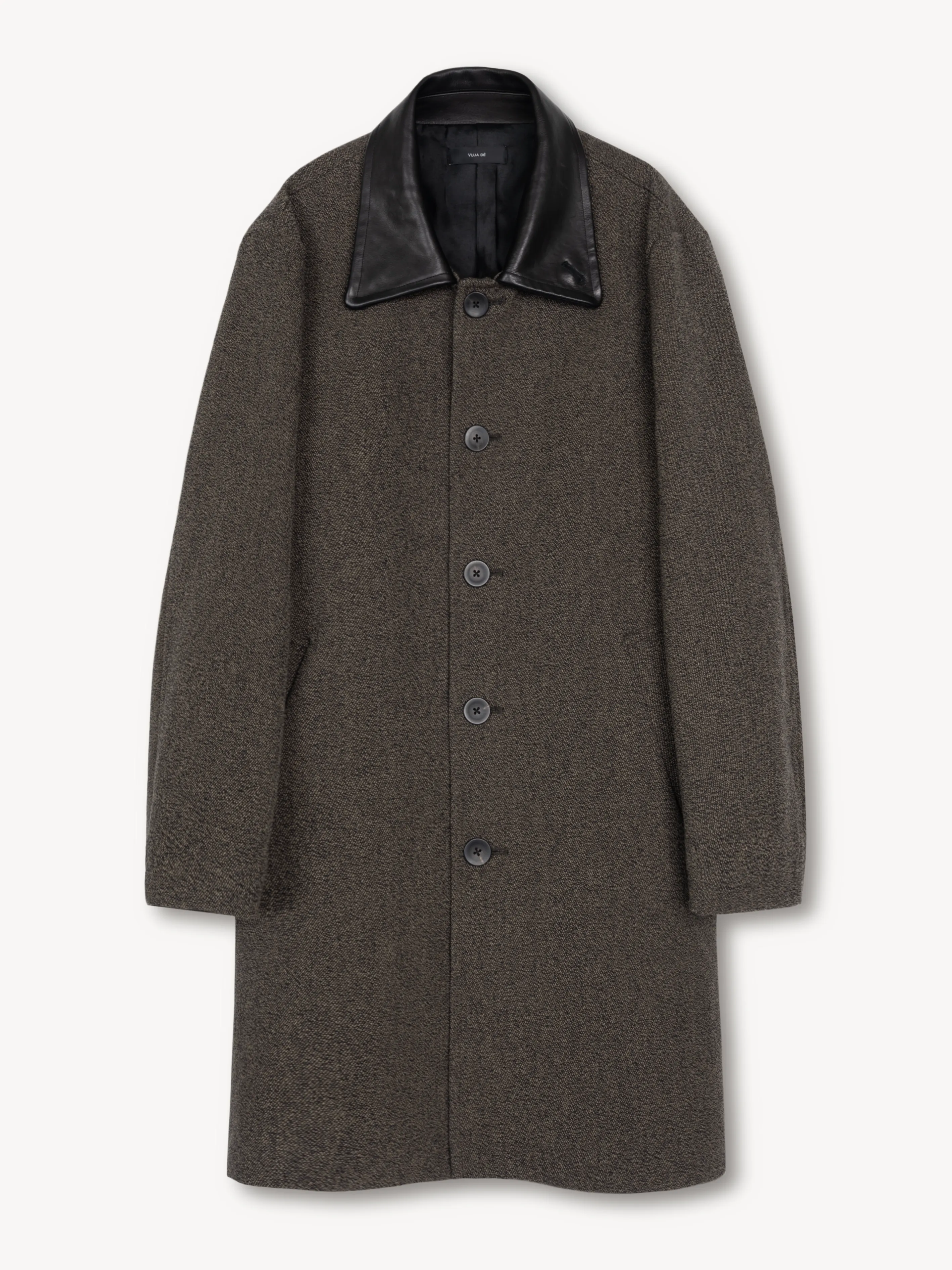 Car Coat in Wool/Leather sold by vuja dè