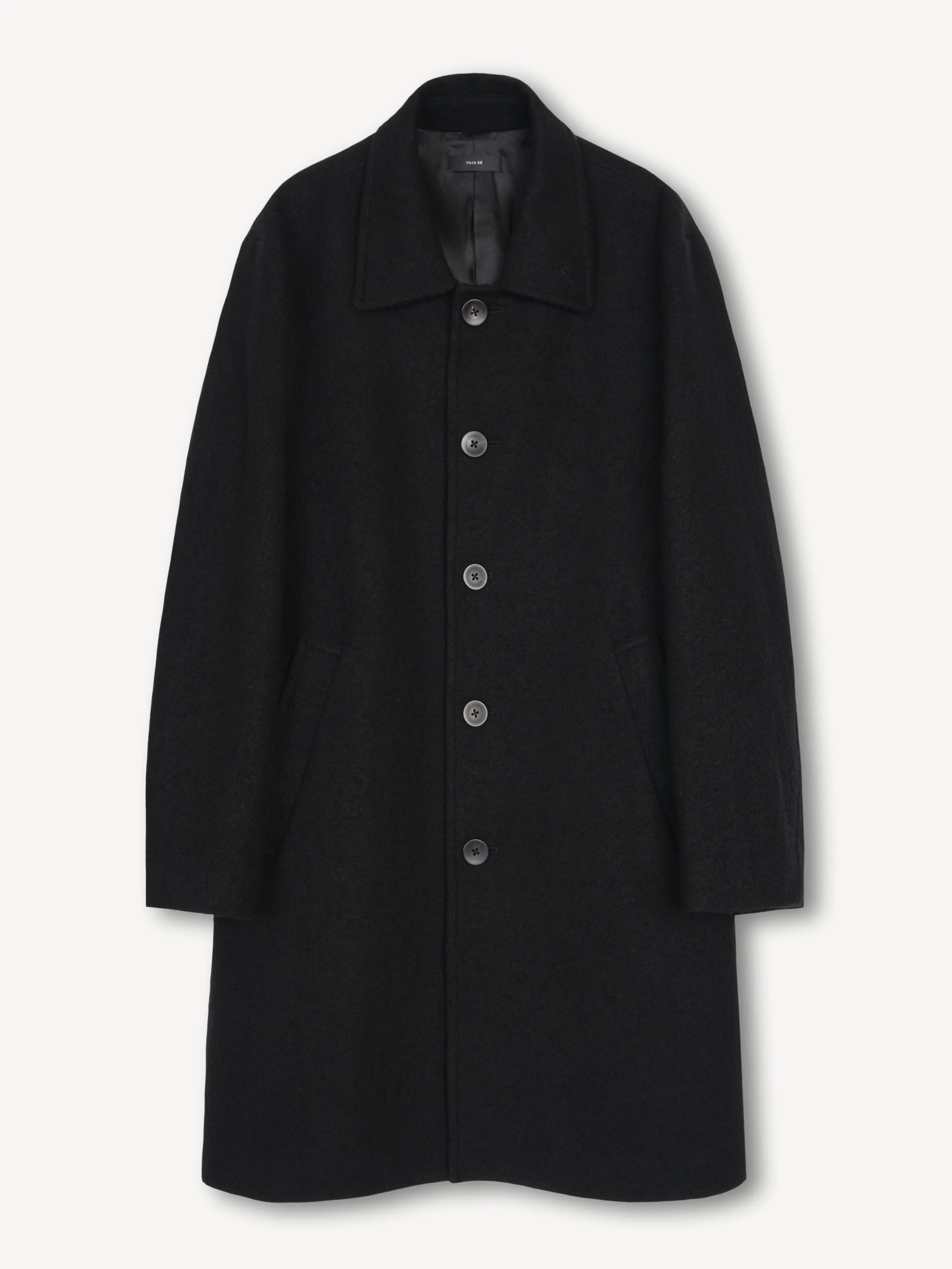 Car Coat in Boiled Wool sold by vuja dè