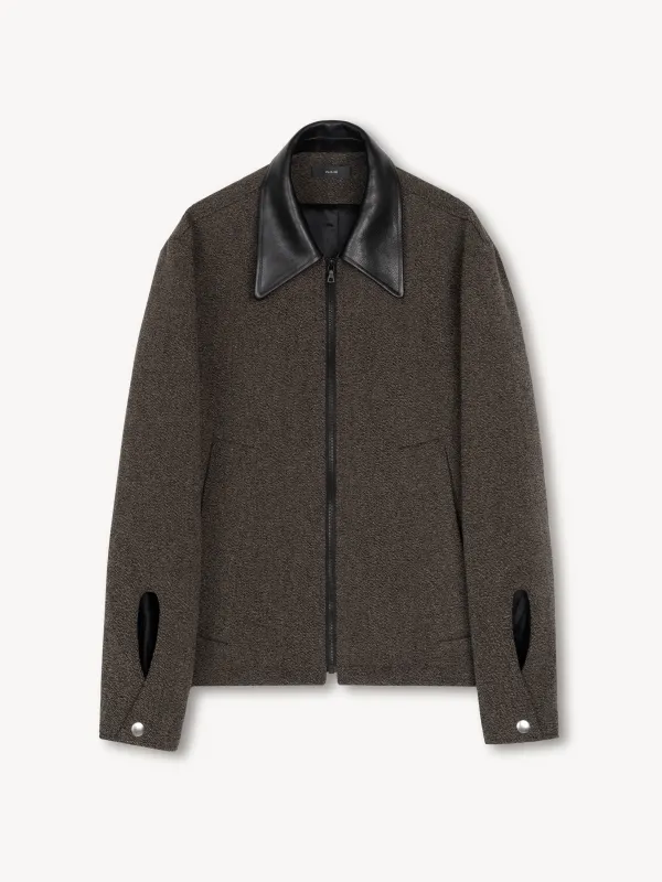 Relaxed Jacket in Wool/Leather sold by vuja dè