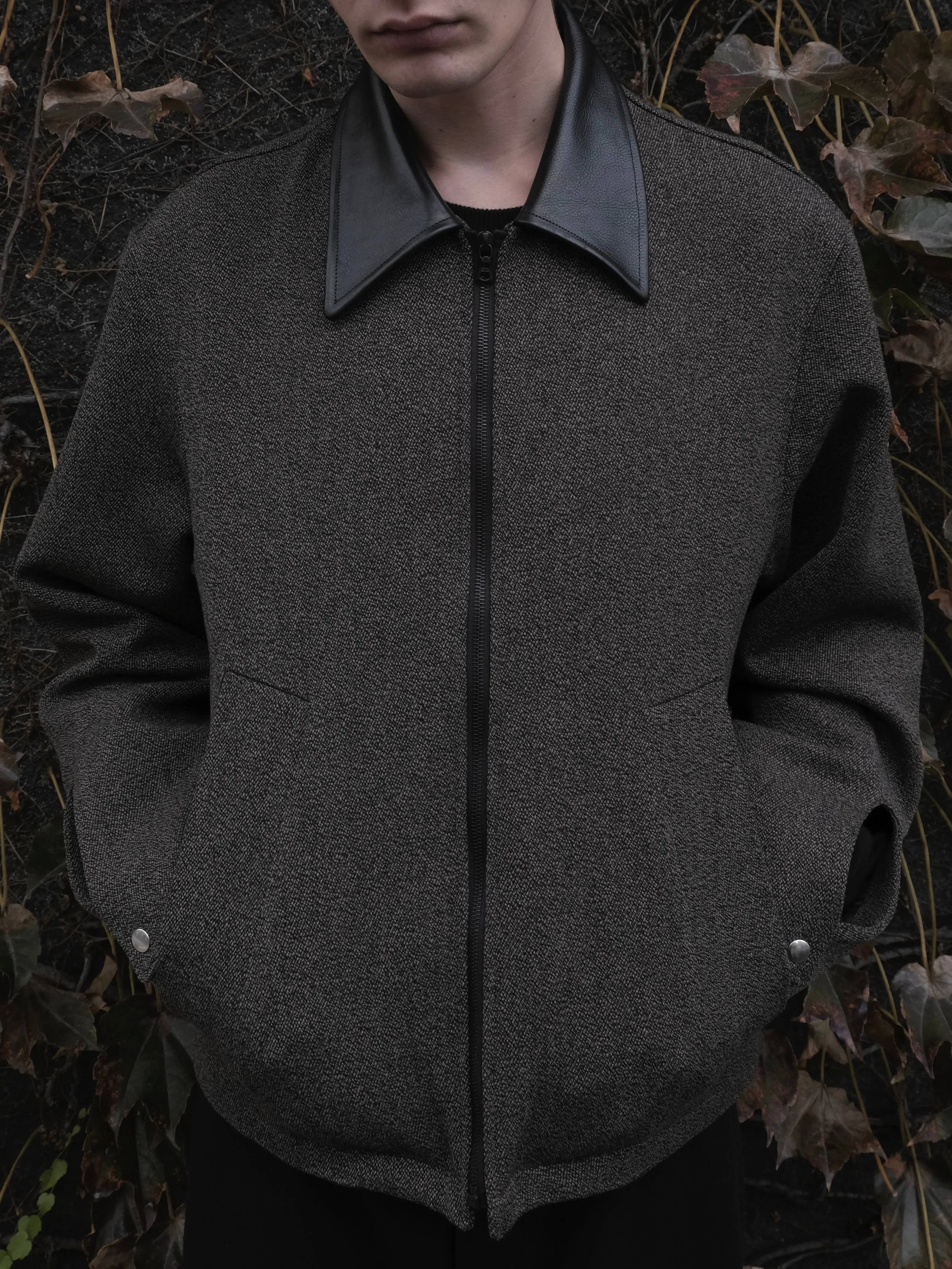 Relaxed Jacket in Wool/Leather sold by vuja dè product image thumbnail 3