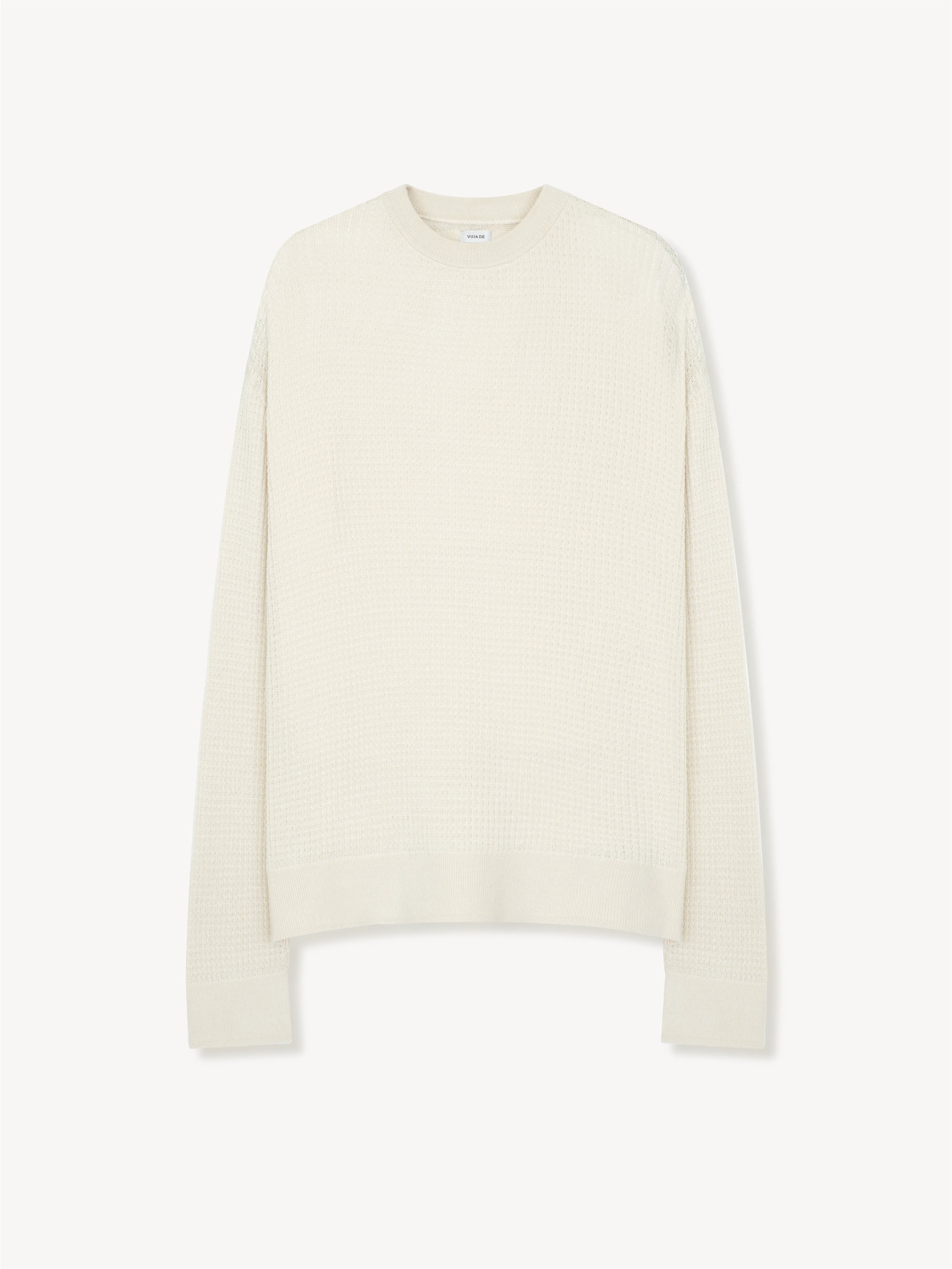 Hugh Waffle Knit Sweater in Silk sold by vuja dè