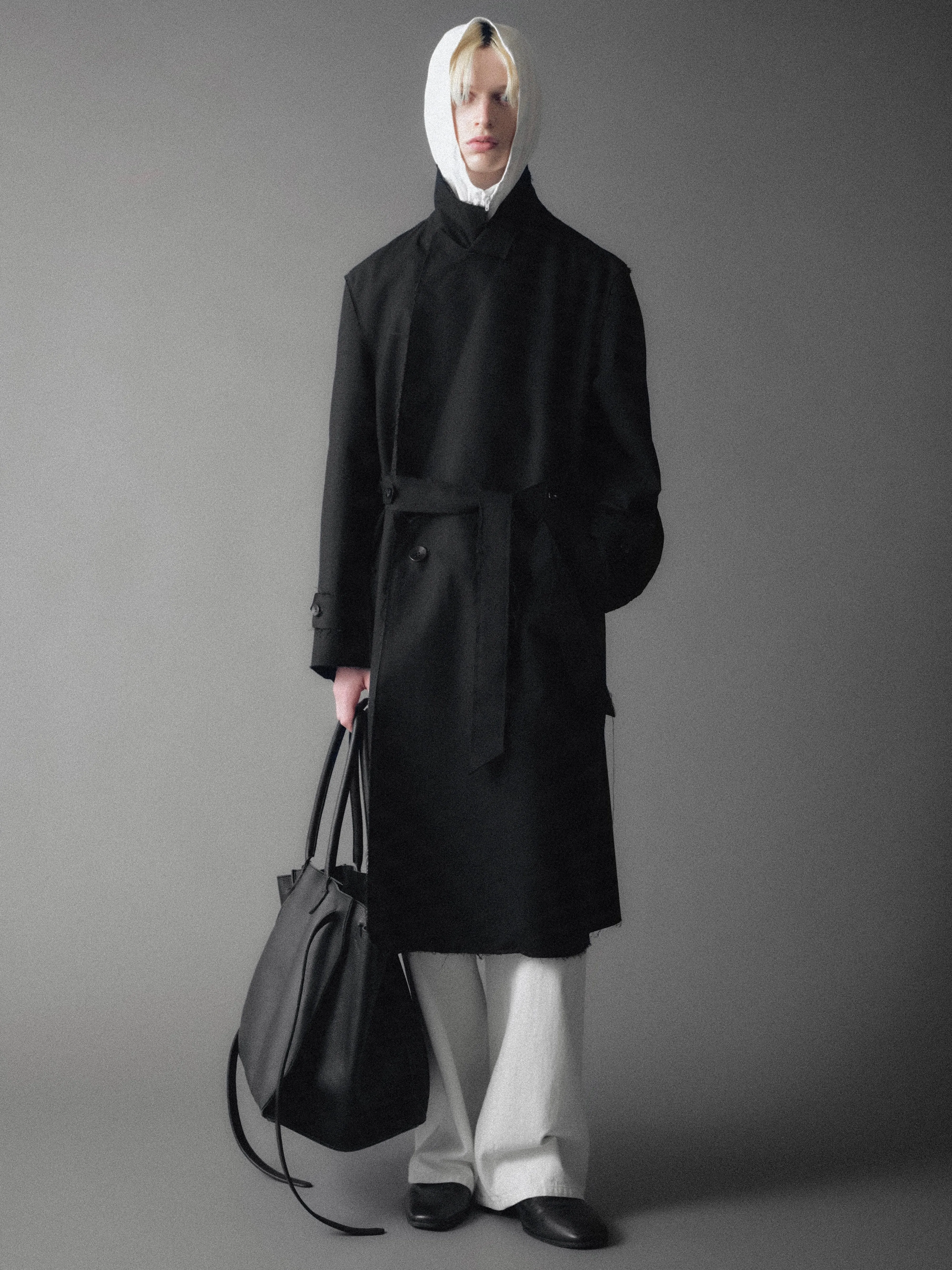 Adonis Wrap Coat in Brushed Cotton sold by vuja dè product image thumbnail 3