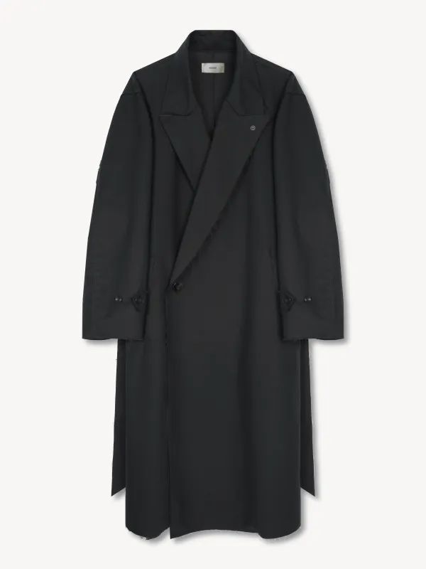 Adonis Wrap Coat in Brushed Cotton sold by vuja dè