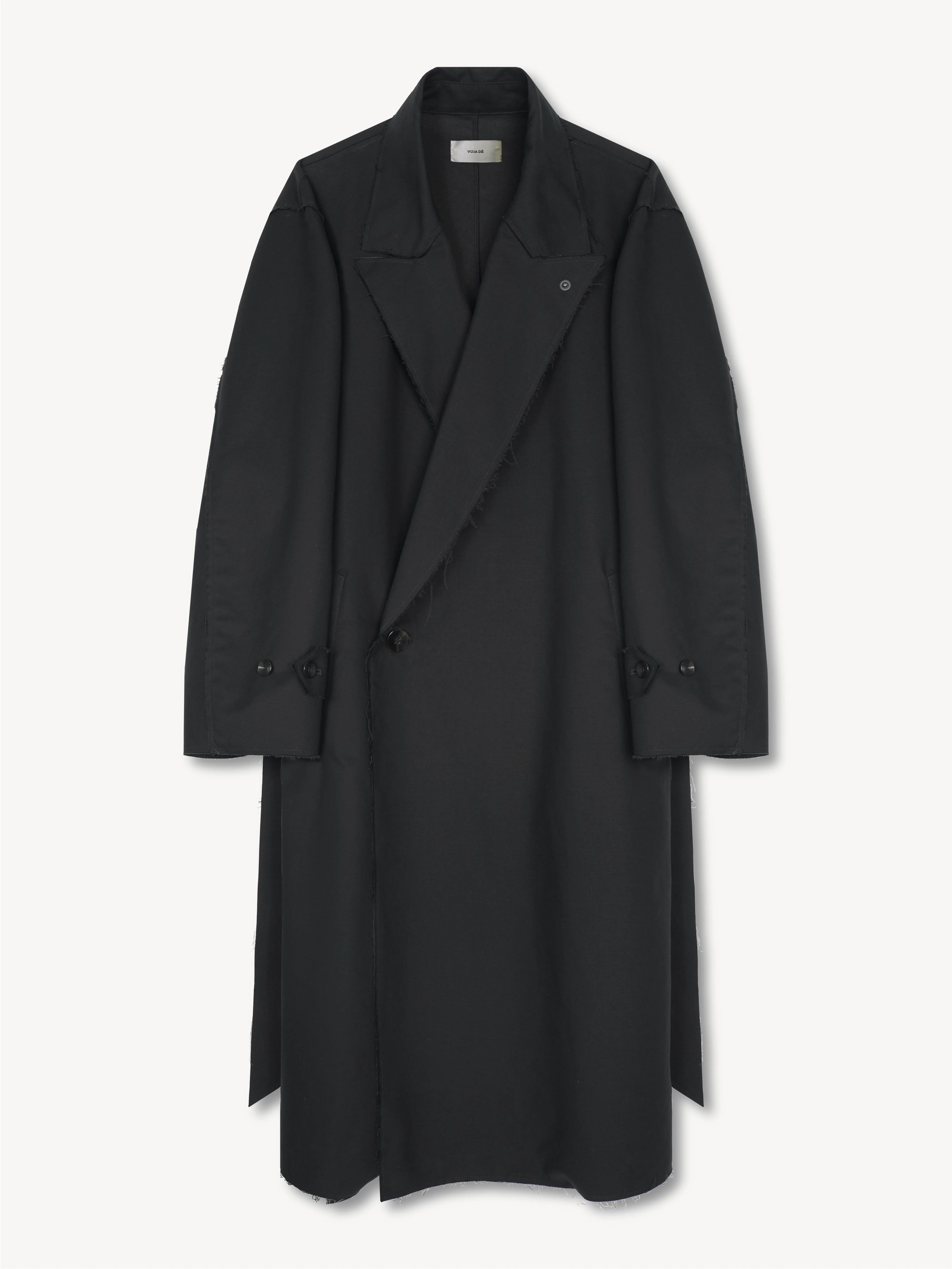 Adonis Wrap Coat in Brushed Cotton sold by vuja dè