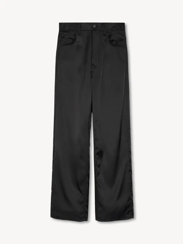 Fred Satin 5-Pocket Trousers in Viscose, Wool & Cotton made by vuja dè