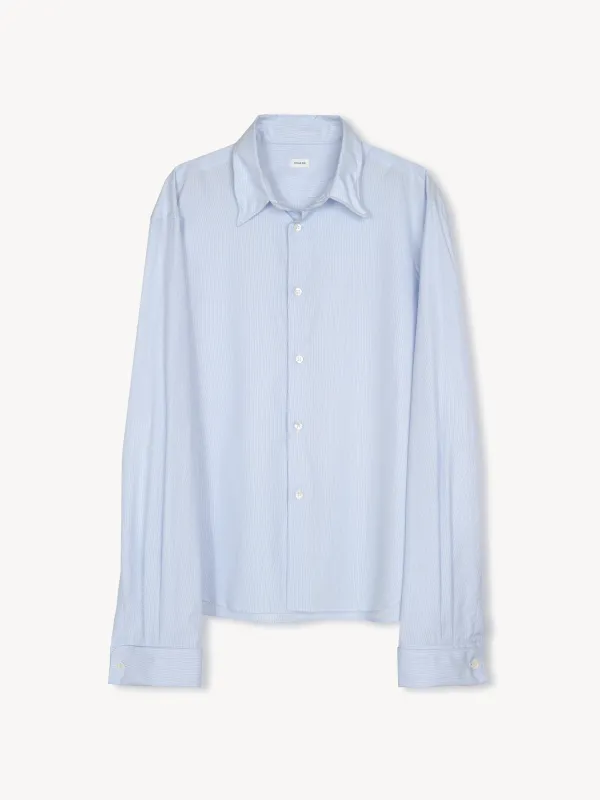 Finn Wired Double Cuff Shirt in Cotton Poplin sold by vuja dè