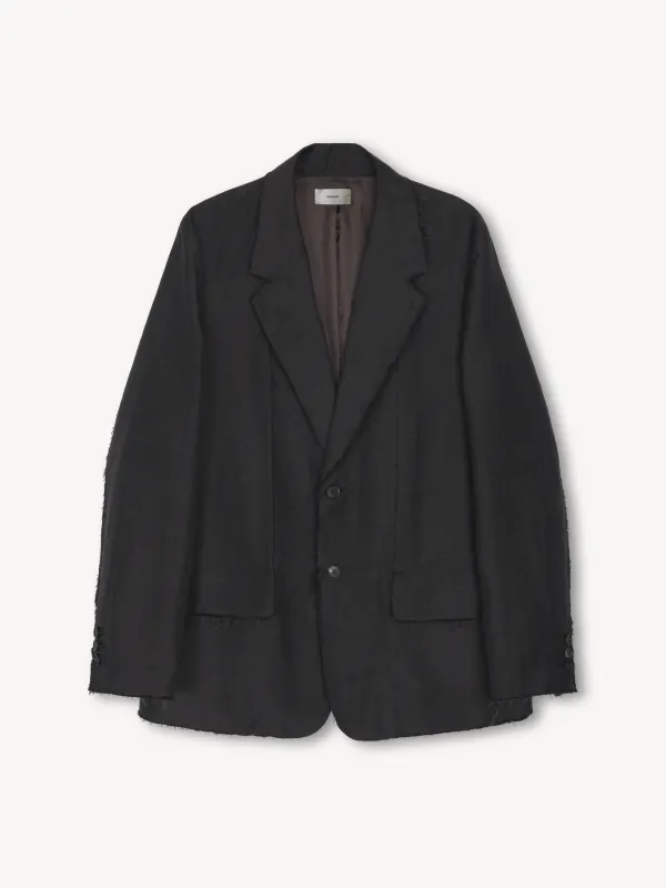 Luca Deconstructed Tailored Jacket in Wool & Linen sold by vuja dè
