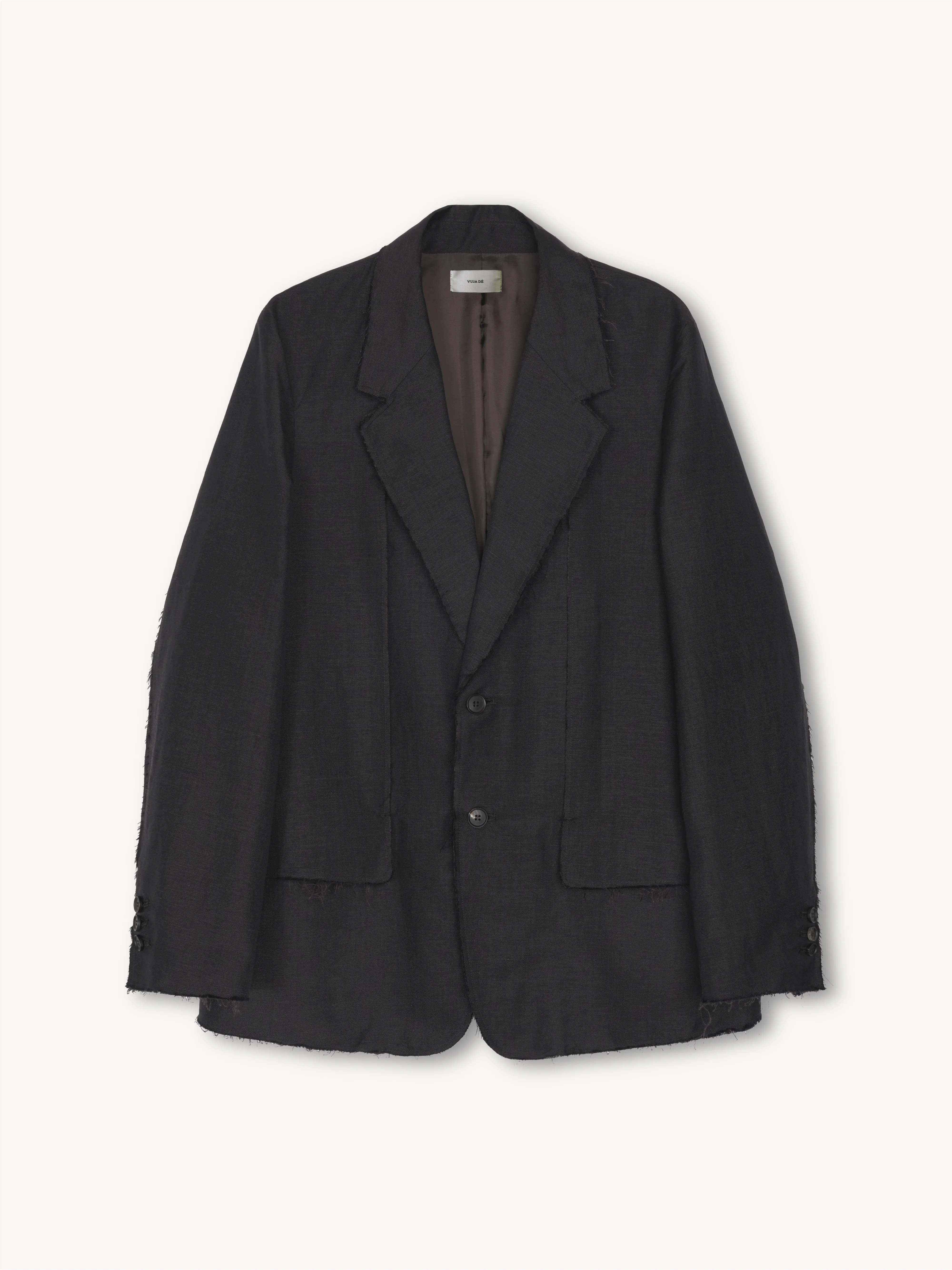 Luca Deconstructed Tailored Jacket in Wool & Linen sold by vuja dè
