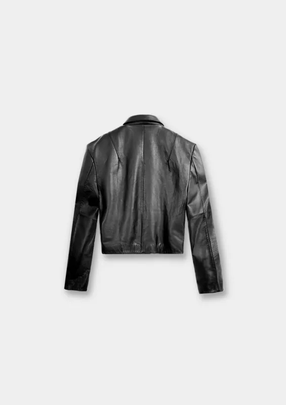 DUAL ZIP LEATHER JACKET | Parallel