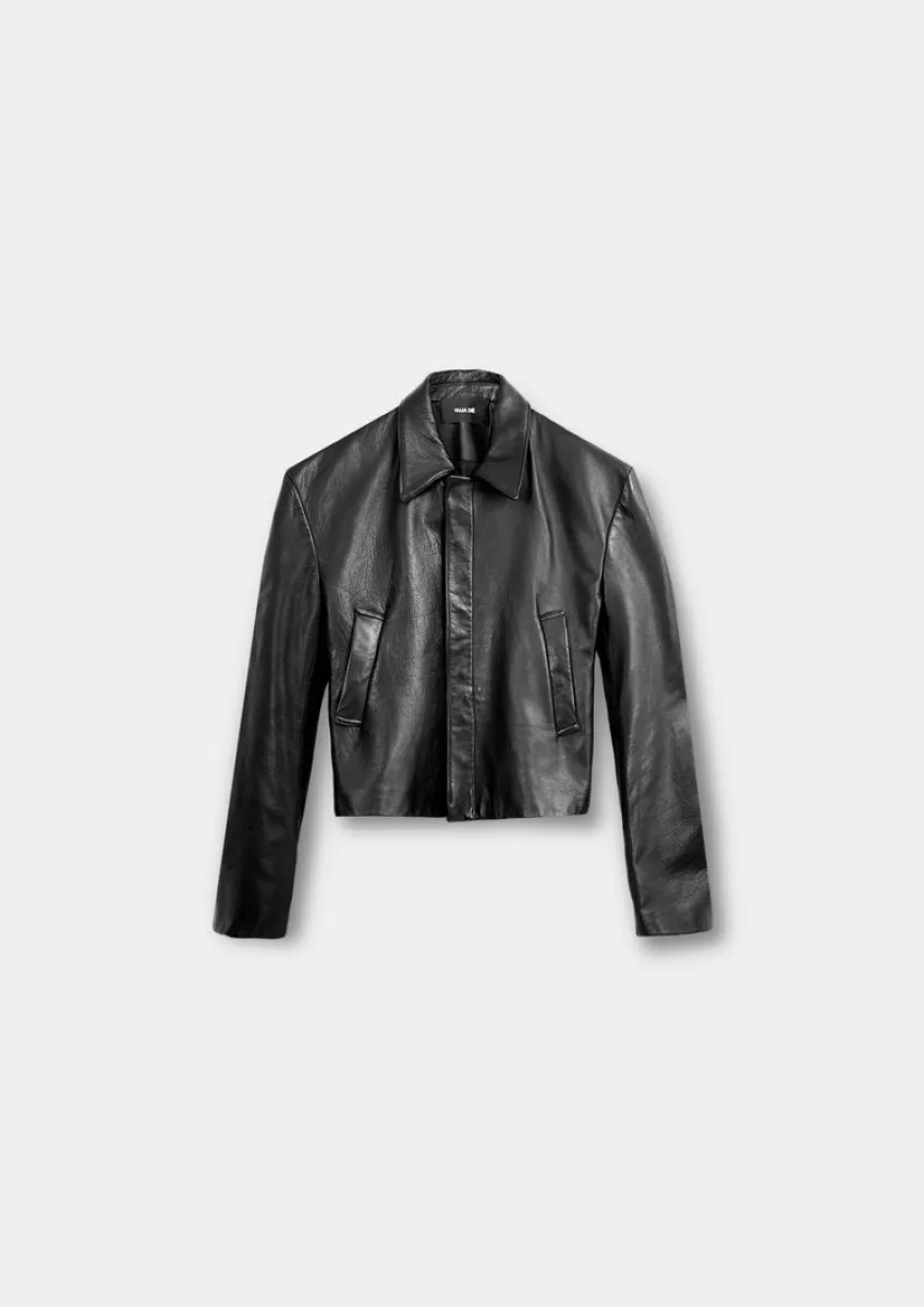 DUAL ZIP LEATHER JACKET | Parallel