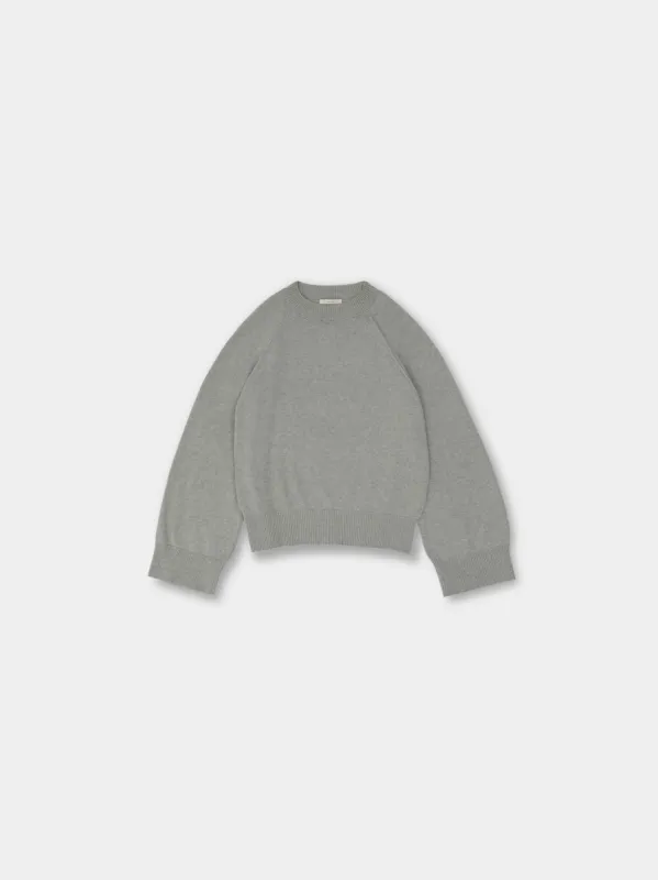 The “Piege” Cashmere Blend Sweater in whisper grey sold by vuja dè
