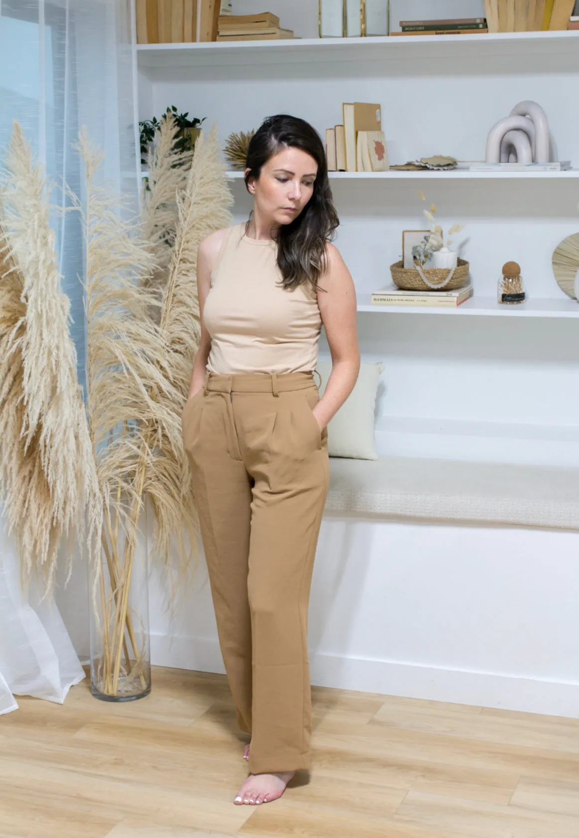 Bev Tank Top in Sand sold by Ang Hill