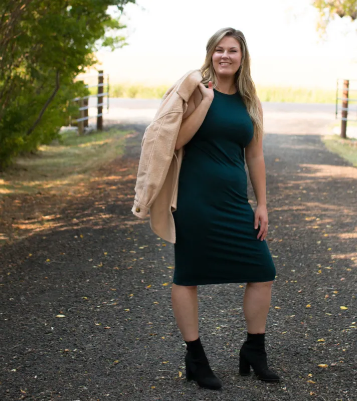 Bev Midi Tank Dress in Juniper sold by Ang Hill