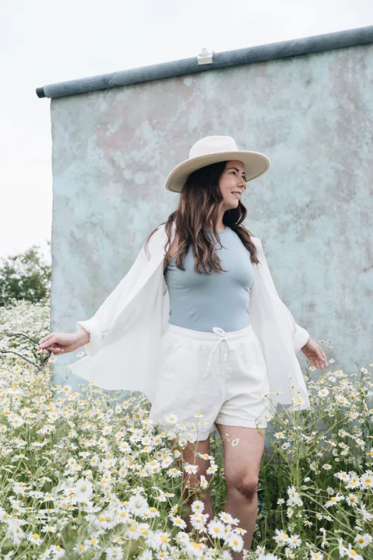 [PRE-ORDER] Bev Tank Top in Sky sold by Ang Hill