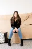 Holly Button-up Cardigan in Soft Black sold by Ang Hill