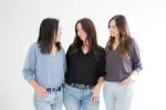 Ally Cropped V-neck Sweater in Fig sold by Ang Hill