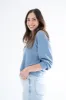 [PRE-ORDER] Ally Cropped V-neck Sweater in Sky Blue sold by Ang Hill