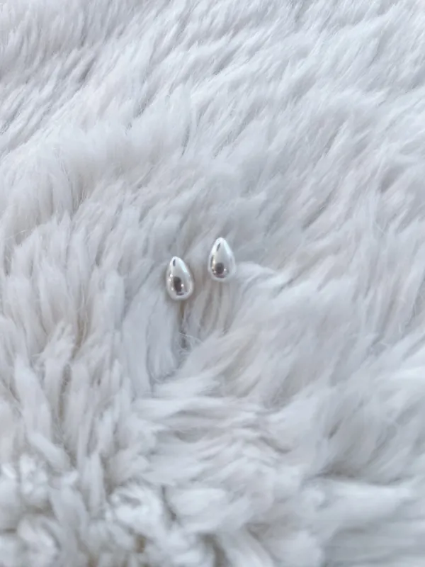 Water Droplet Sterling Silver Studs sold by Ang Hill