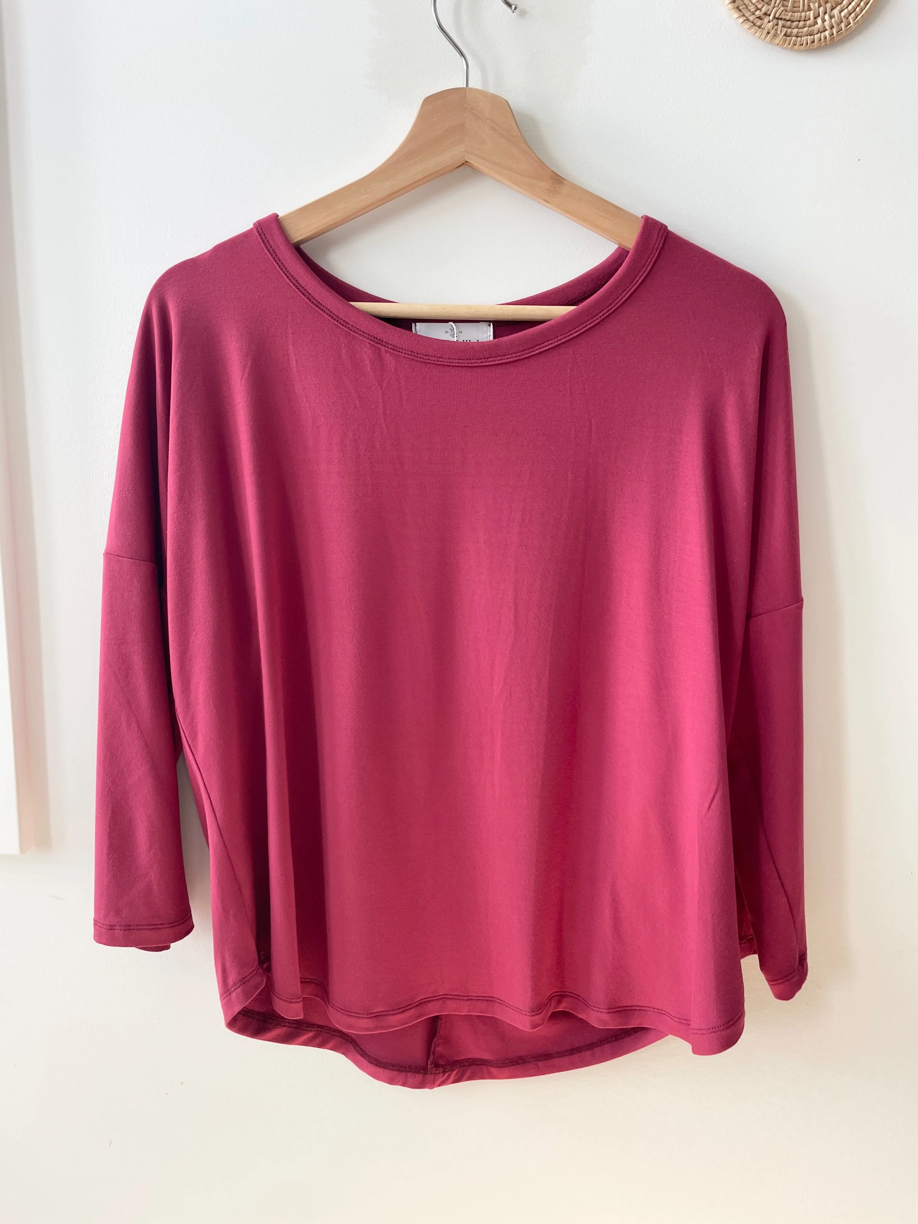 Monika 3/4 Sleeve Oversized Bamboo T-shirt sold by Ang Hill product image thumbnail 2