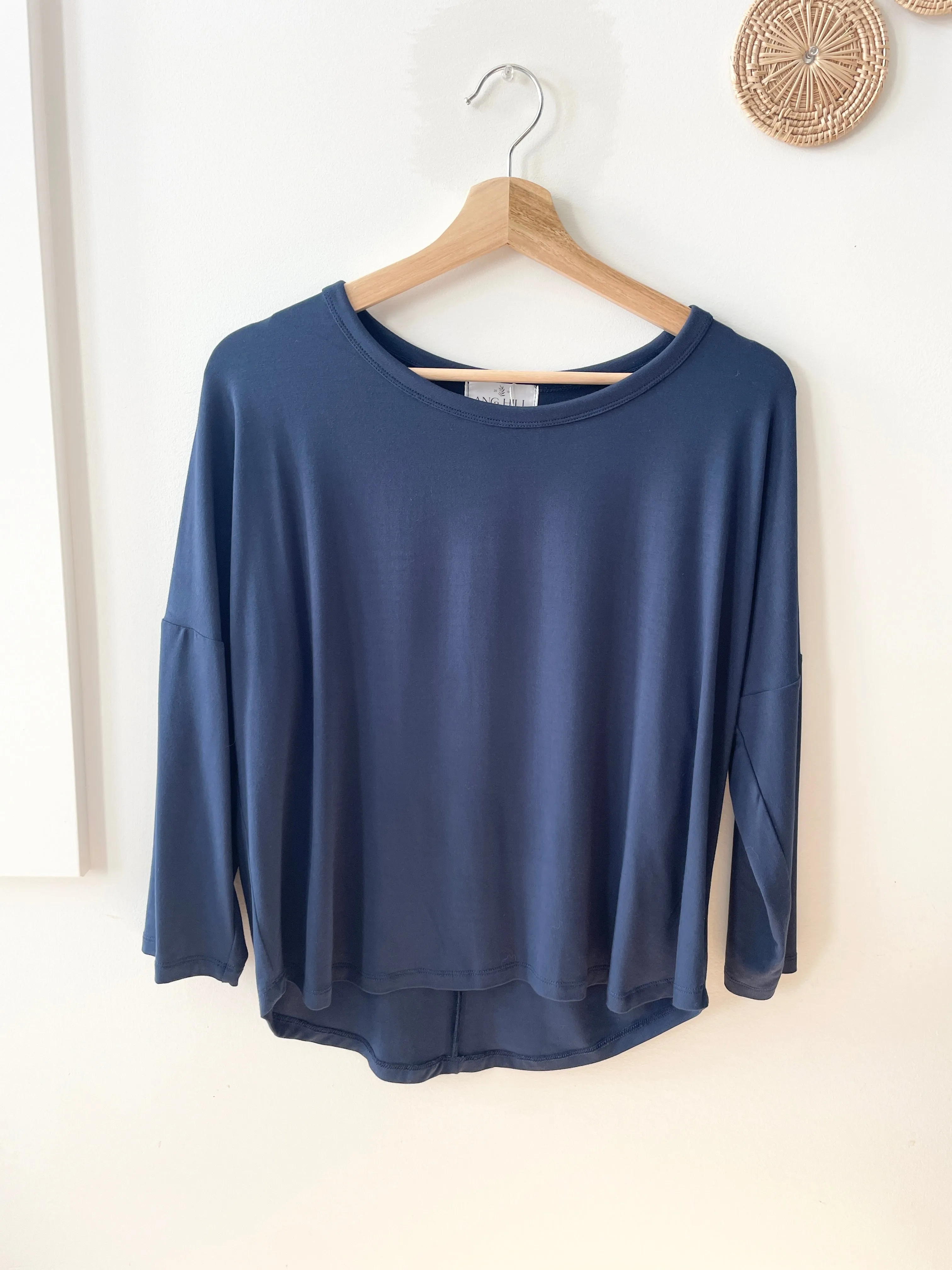 Monika 3/4 Sleeve Oversized Bamboo T-shirt sold by Ang Hill