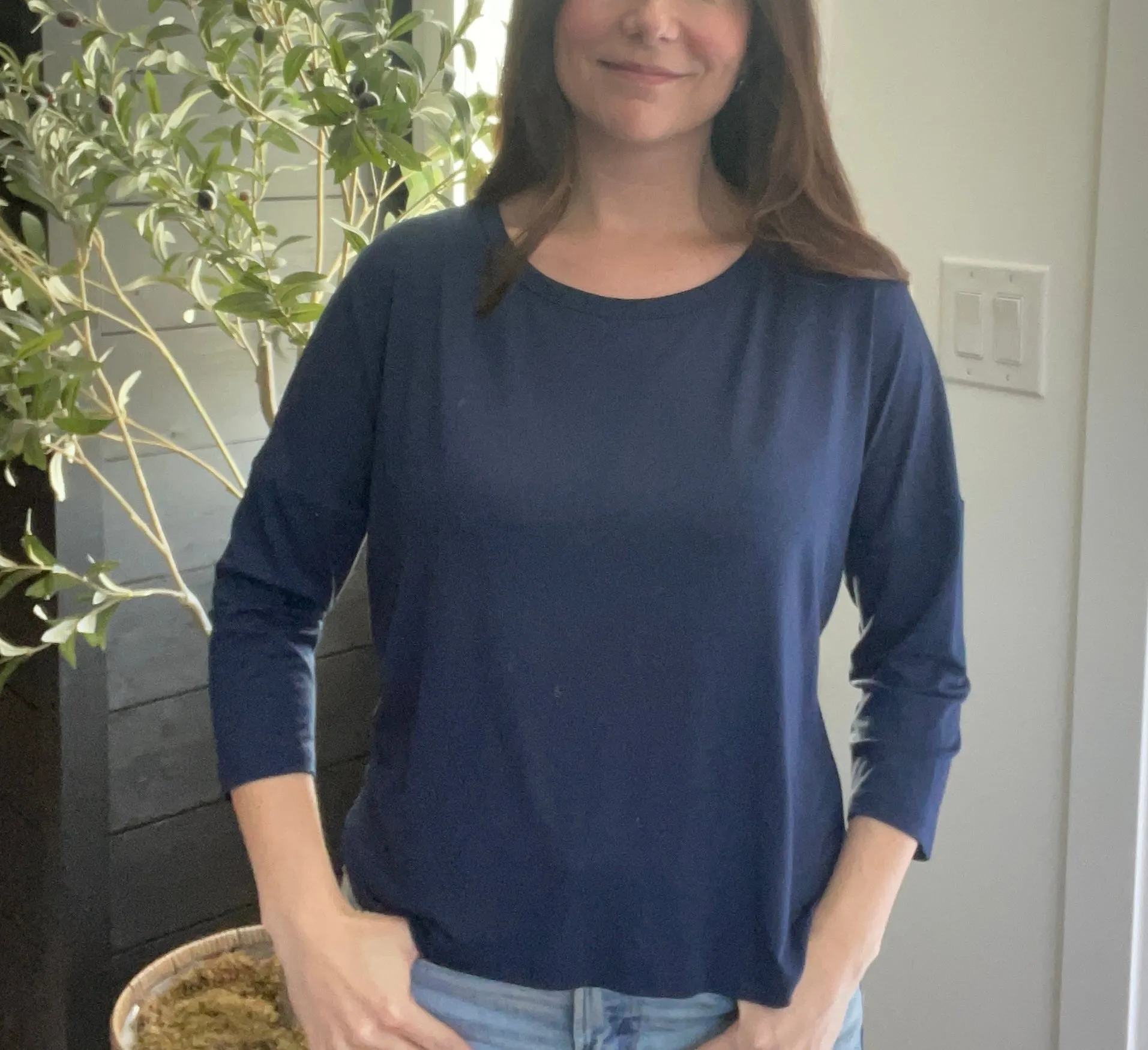 Monika 3/4 Sleeve Oversized Bamboo T-shirt sold by Ang Hill product image thumbnail 5