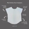 Bennie Bamboo V-neck T-shirt in Stripes sold by Ang Hill