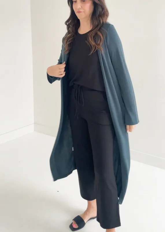 Carolina Long Duster Cardigan in Juniper sold by Ang Hill