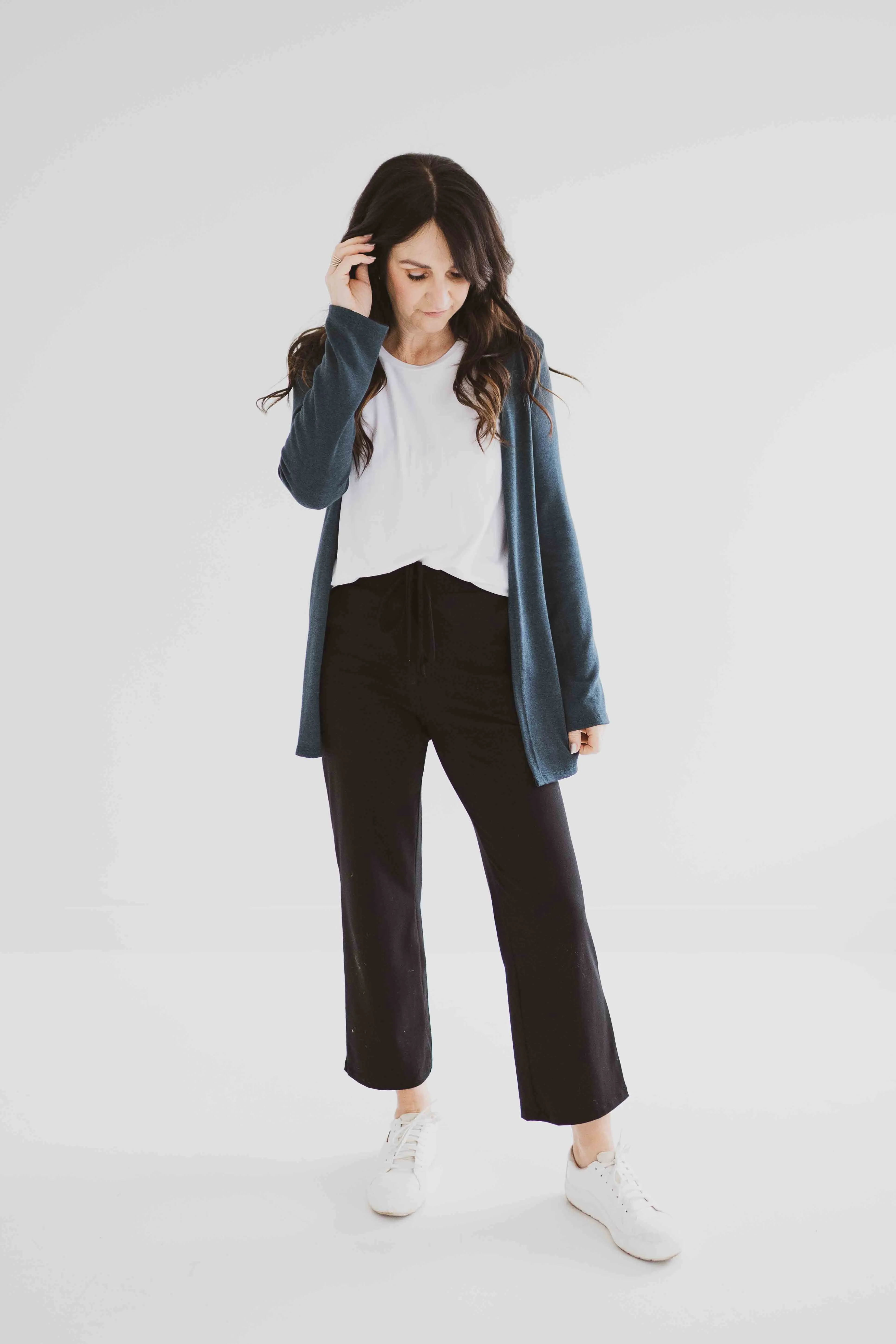 Carolina Cardigan in Juniper sold by Ang Hill