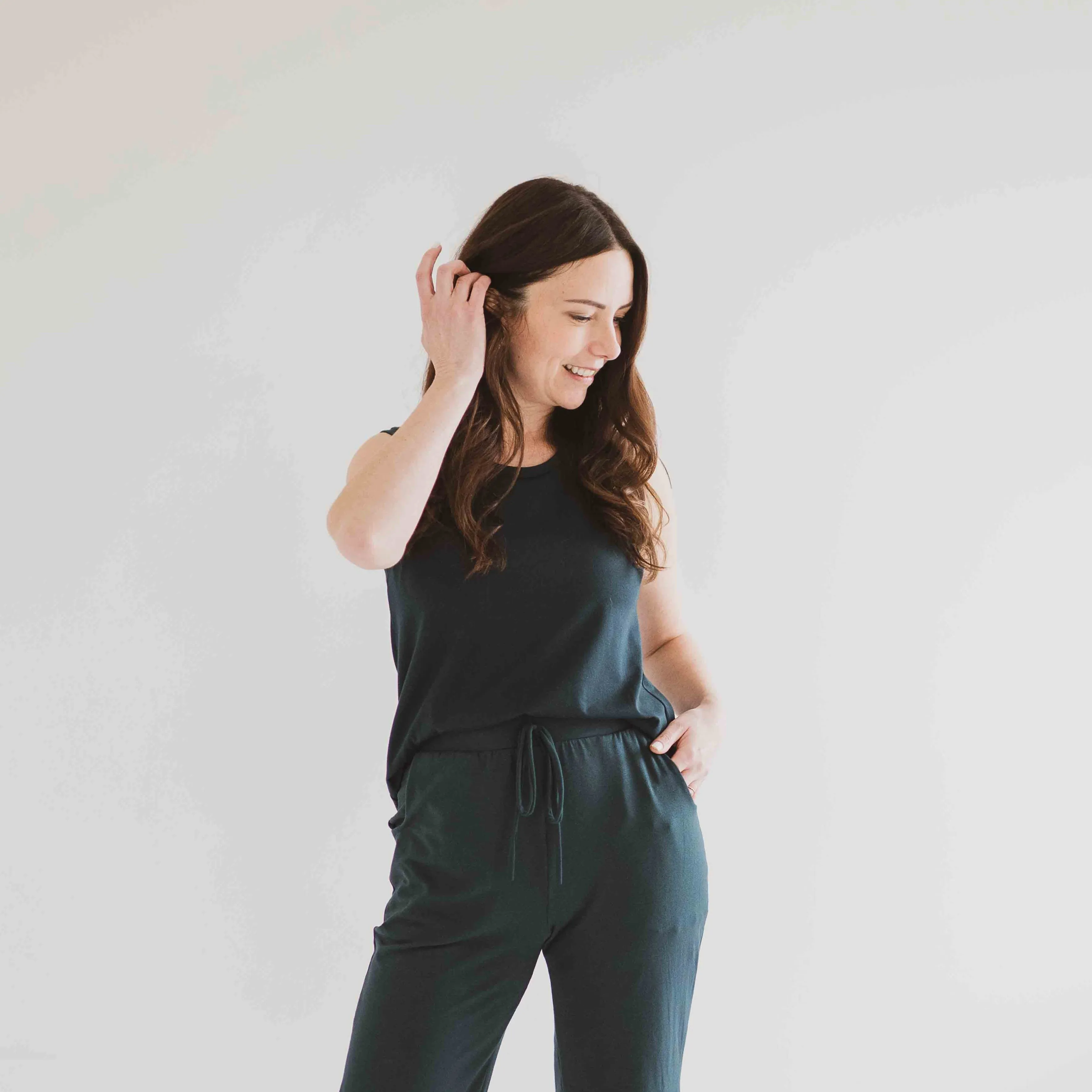 Riviera Tank Top in Juniper sold by Ang Hill