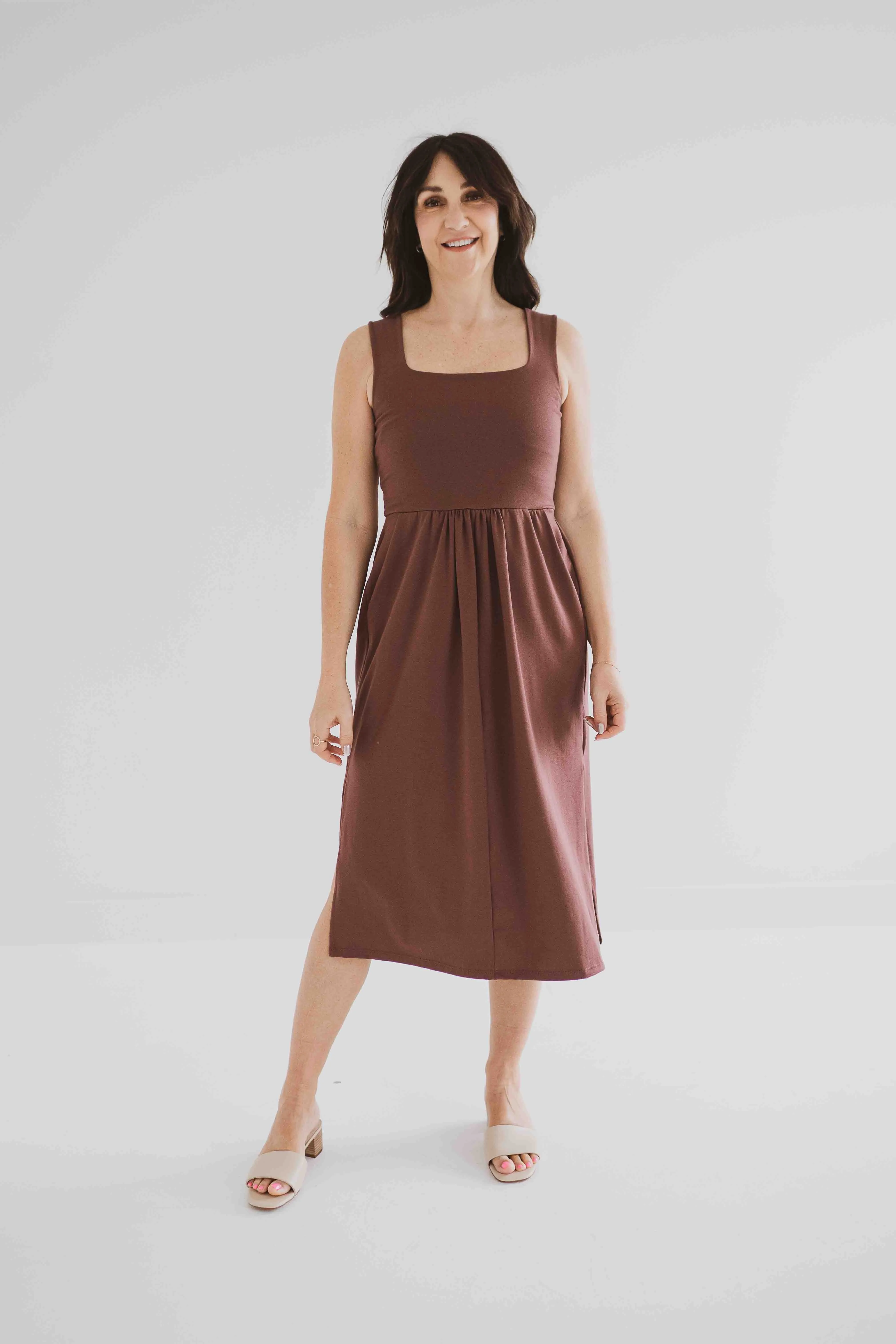 Audrey Square Neck Midi Tank Dress sold by Ang Hill product image thumbnail 2
