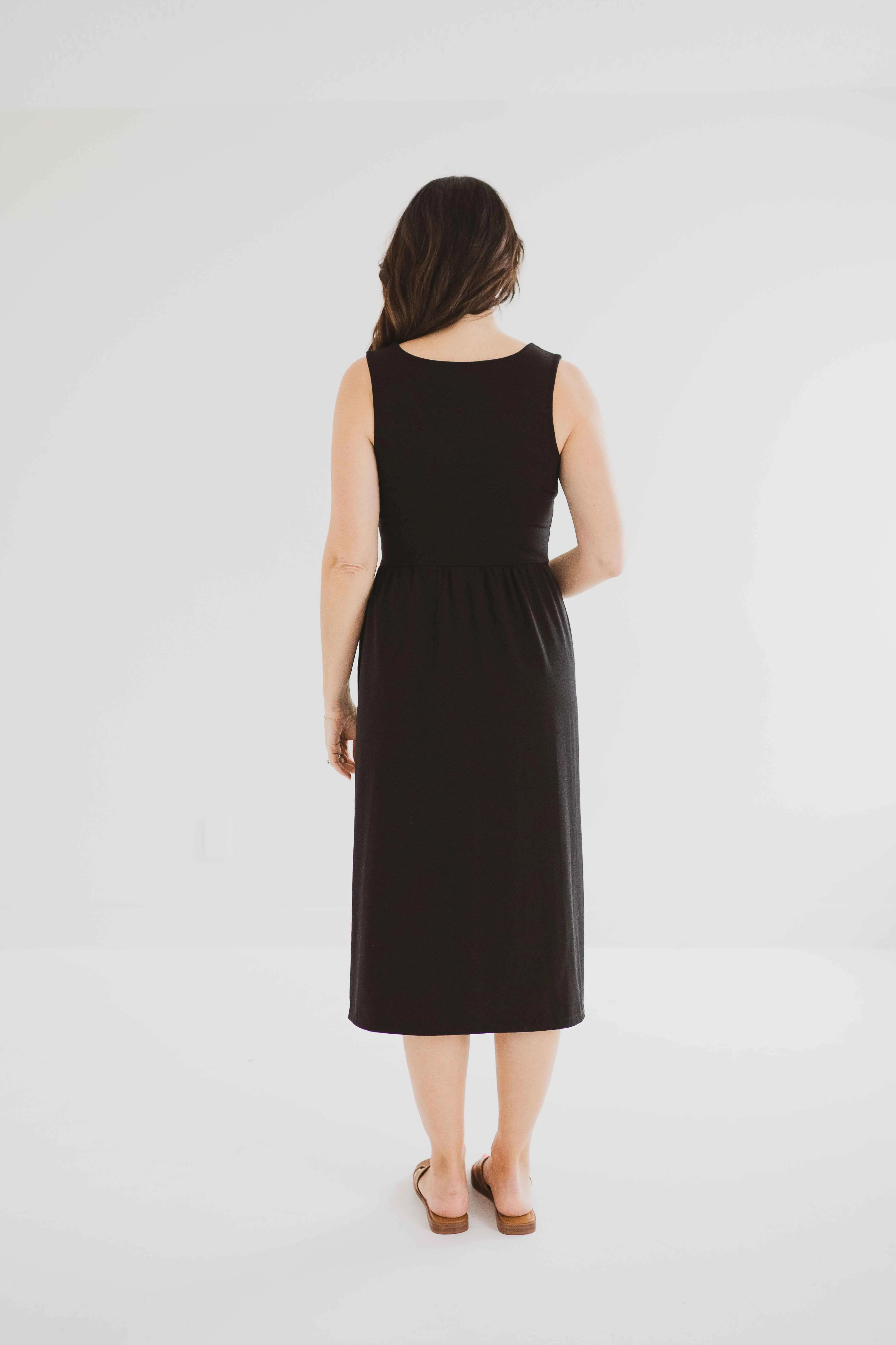Audrey Square Neck Midi Tank Dress sold by Ang Hill product image thumbnail 4