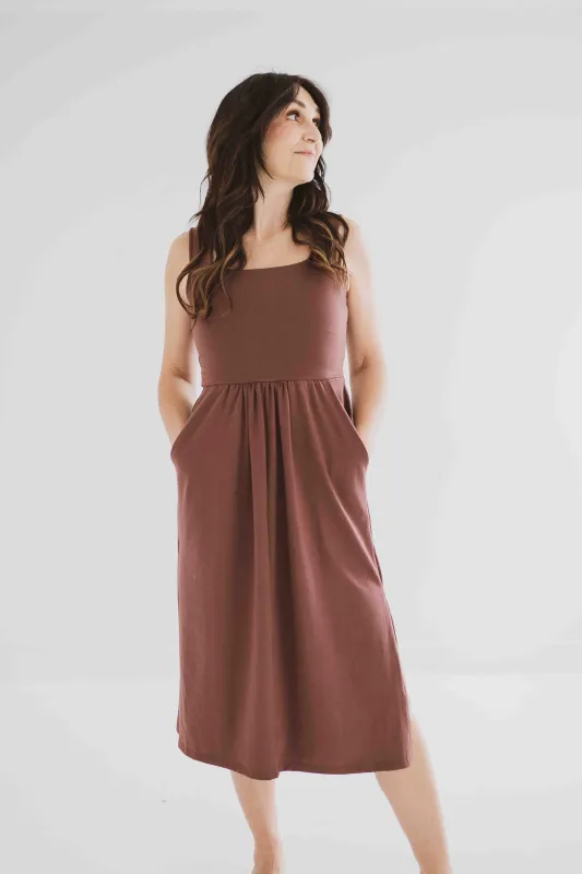 Audrey Square Neck Midi Tank Dress sold by Ang Hill