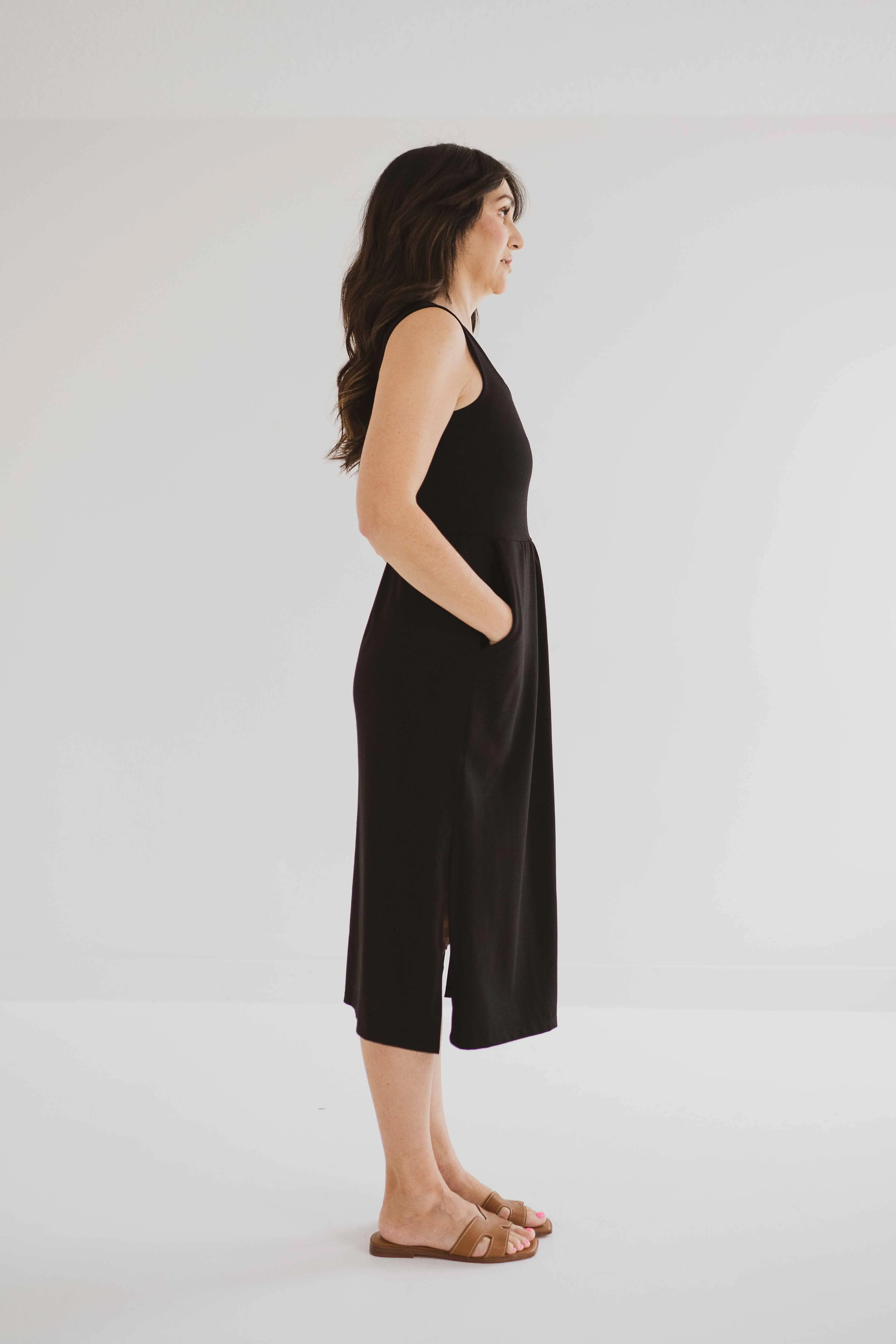 Audrey Square Neck Midi Tank Dress sold by Ang Hill product image thumbnail 3