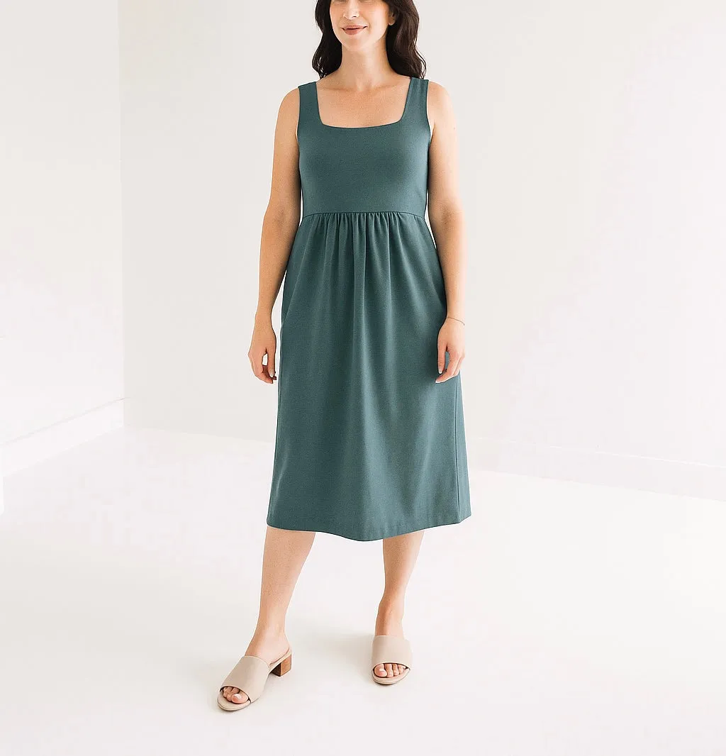 Audrey Cotton Modal Tank Dress in Ocean sold by Ang Hill