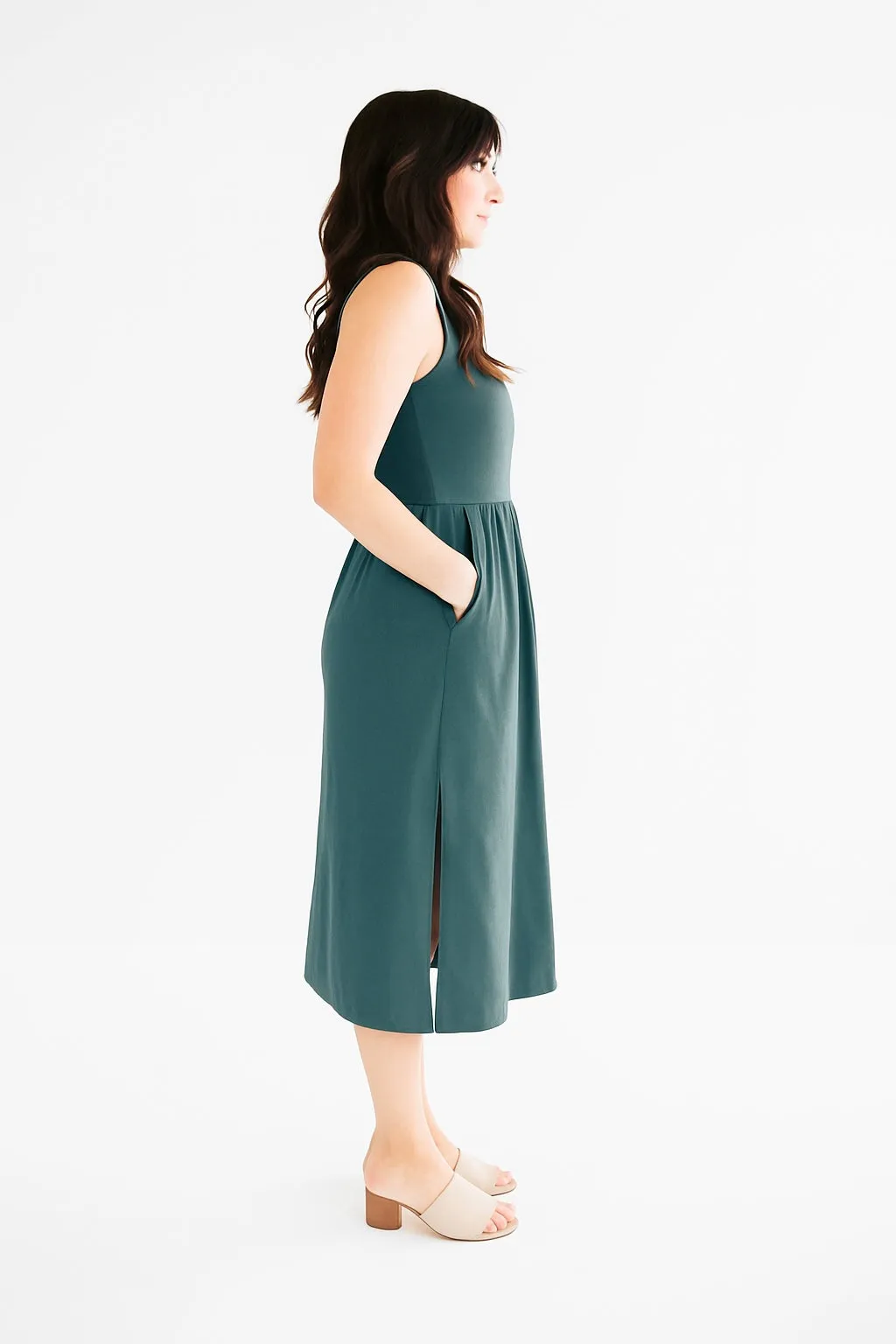 Audrey Cotton Modal Tank Dress in Ocean sold by Ang Hill product image thumbnail 3