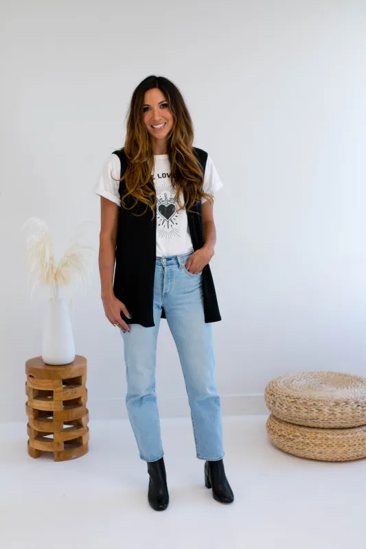 Carolina Cotton Modal Vest in Soft Black sold by Ang Hill