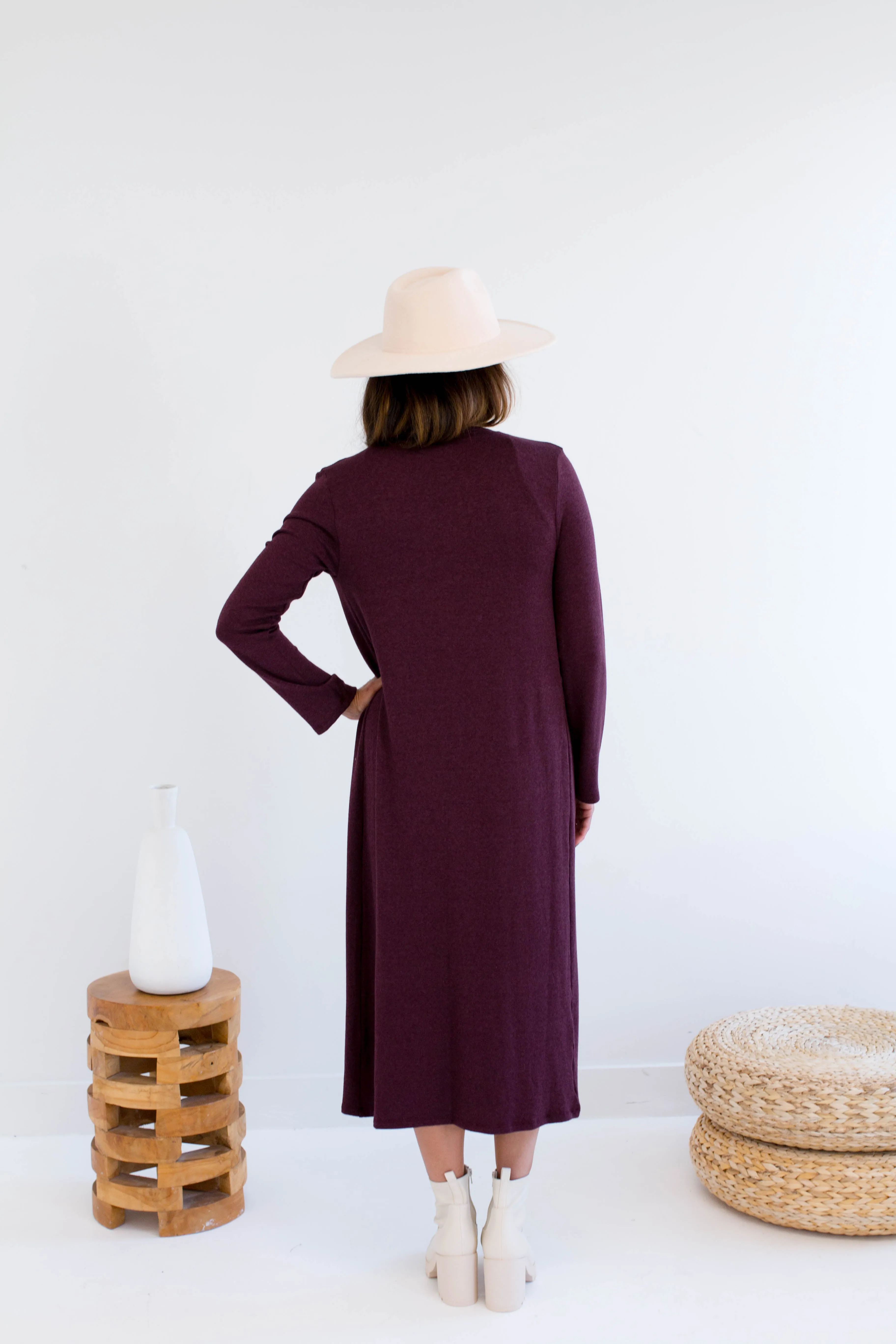 Carolina Long Duster Cardigan in Merlot FINAL SALE sold by Ang Hill product image thumbnail 3
