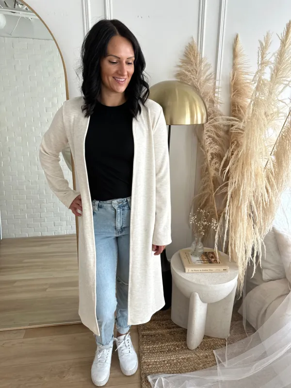 [PRE-ORDER] Carolina Long Cardigan in Cream sold by Ang Hill