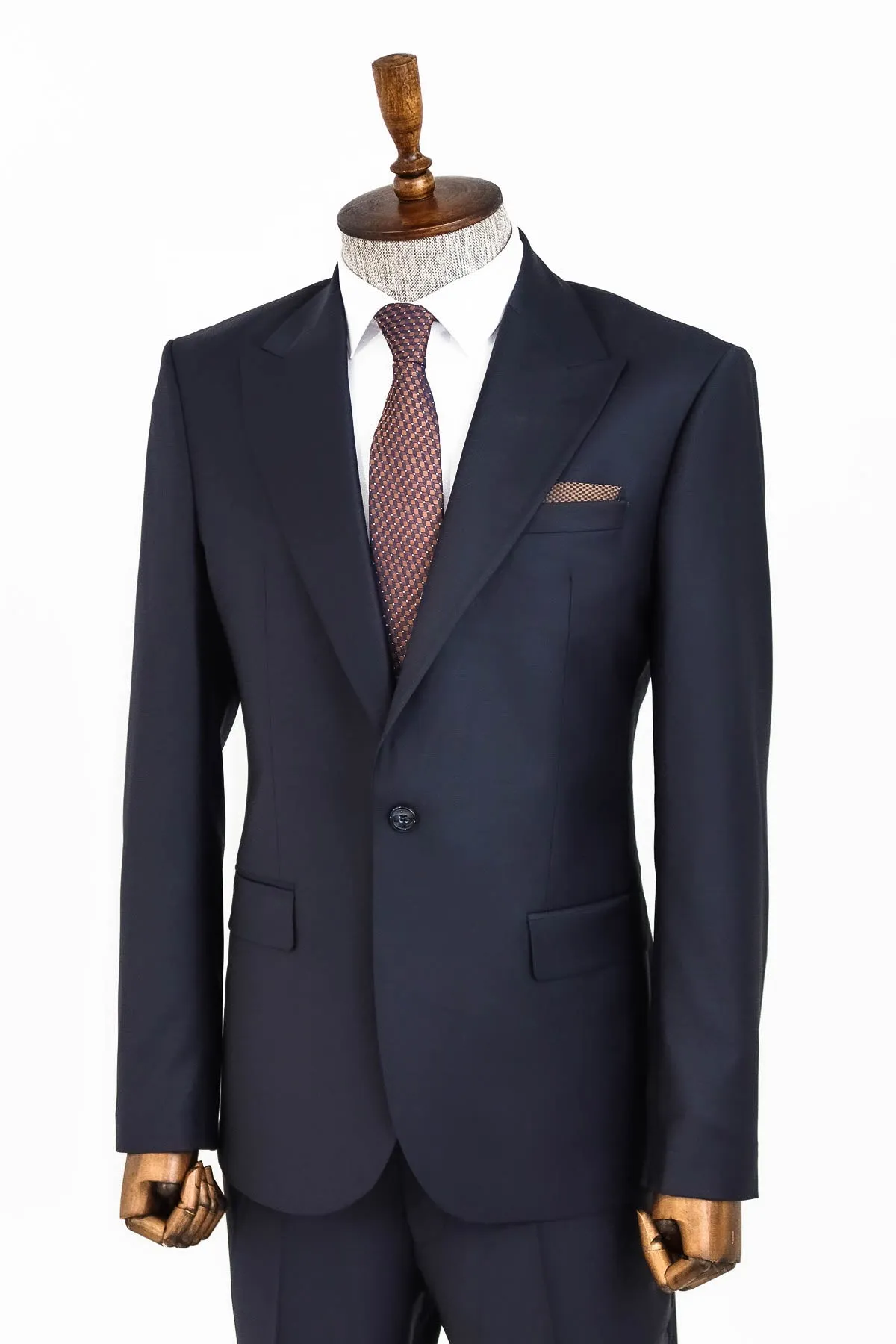 Wool Navy Blue Men Suit - Wessi sold by Wessi product image thumbnail 3