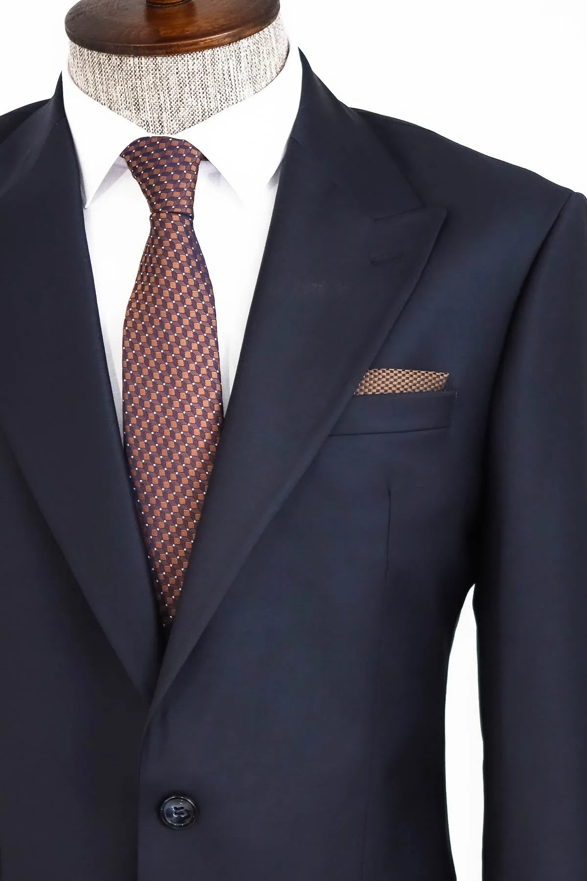 Wool Navy Blue Men Suit - Wessi sold by Wessi product image thumbnail 2