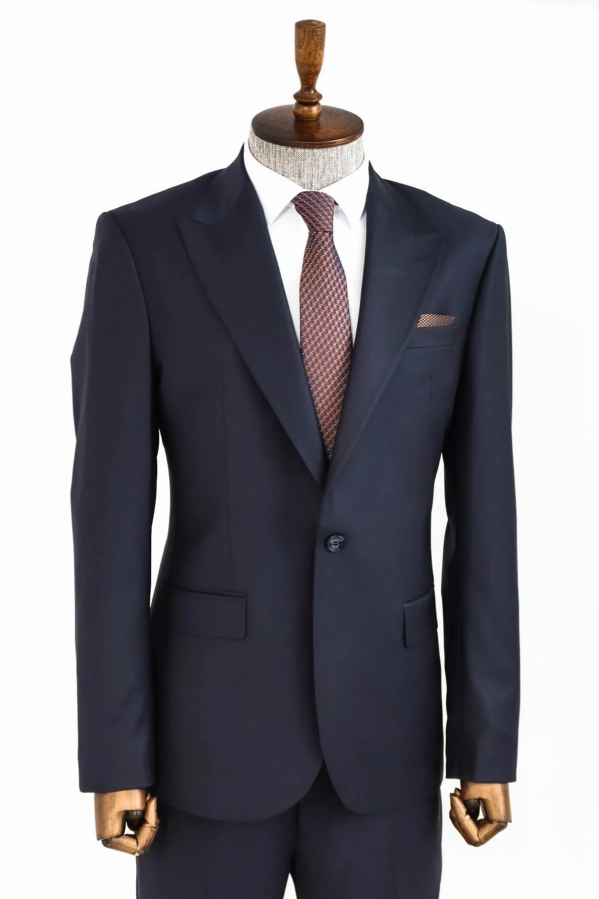 Wool Navy Blue Men Suit - Wessi sold by Wessi product image thumbnail 5