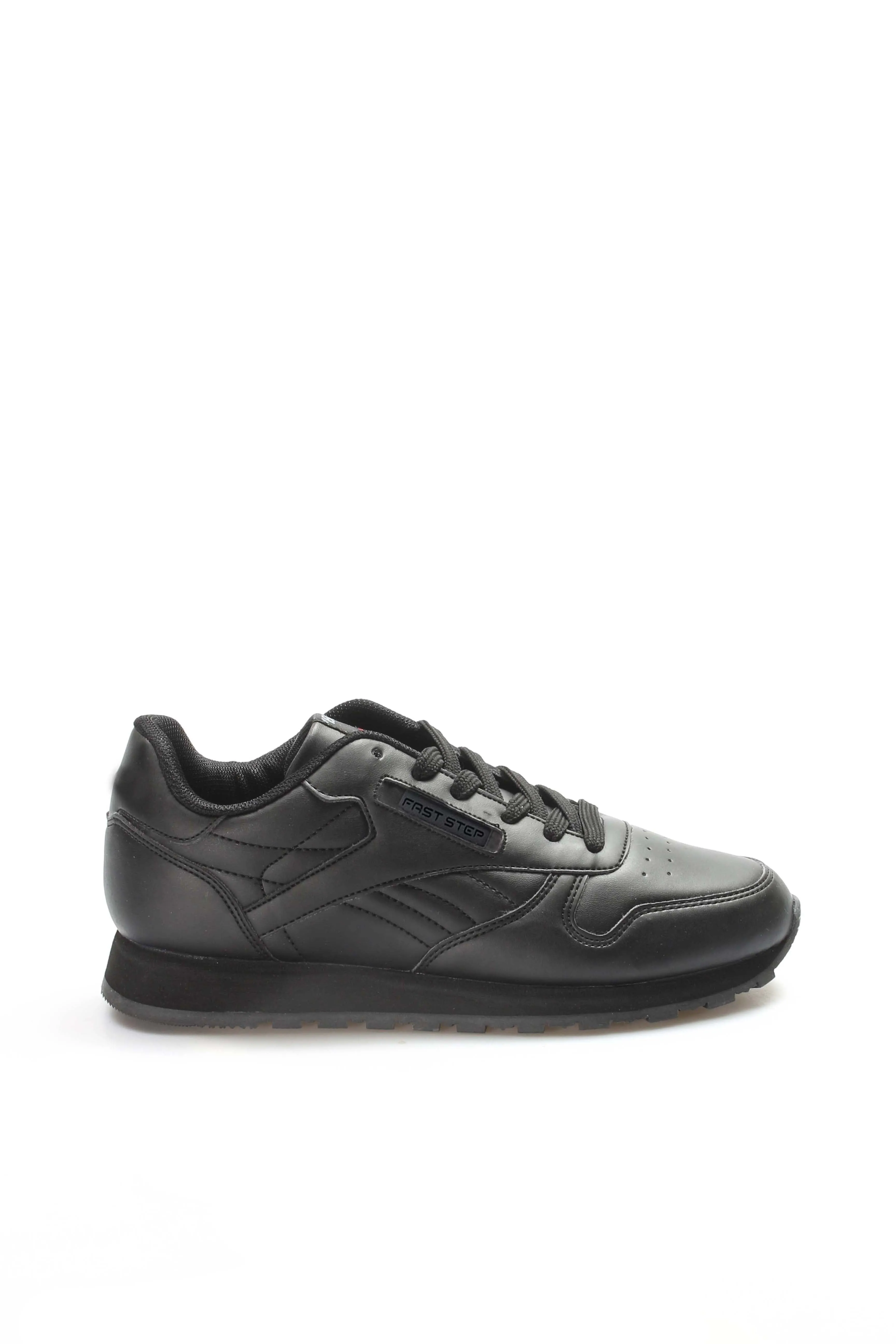Black Leather Casual Sneakers-Wessi sold by Wessi product image thumbnail 2