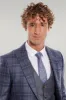 Slim Fit Checked Navy Blue Men Suit - Wessi sold by Wessi