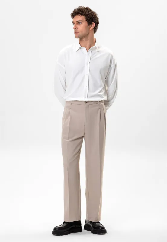 Men's Ecru Oversize Classic  Shirt - Wessi sold by Wessi