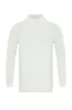 Ecru Crew Neck Slim Fit Knitwear Sweater - Wessi sold by Wessi