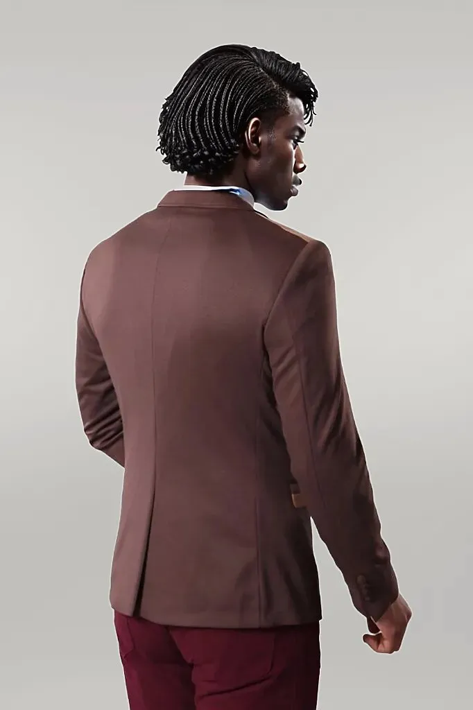 Modeled Slim Fit Brown Blazer - Wessi sold by Wessi product image thumbnail 4