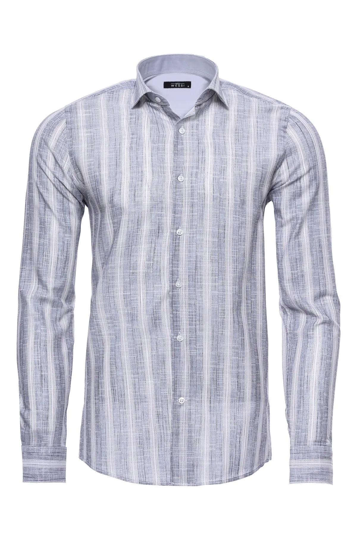 Striped Blue Men's Shirt | Wessi sold by Wessi product image thumbnail 3